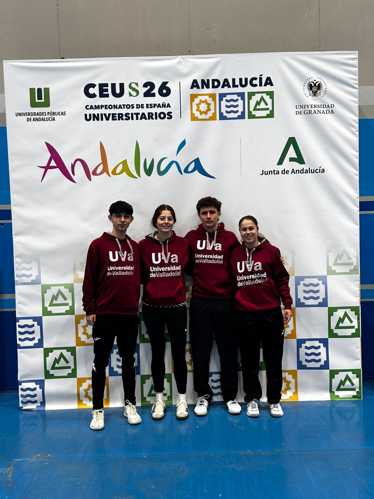 Bádminton. Pablo Martín, Cristina Rivera, Marco Theri y Daniela Corchón