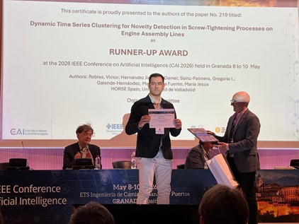 La UVa y HORSE Powertrain Spain logran el segundo premio en el congreso internacional IEEE CAI 2026 por un trabajo sobre detección de novedades en procesos de atornillado