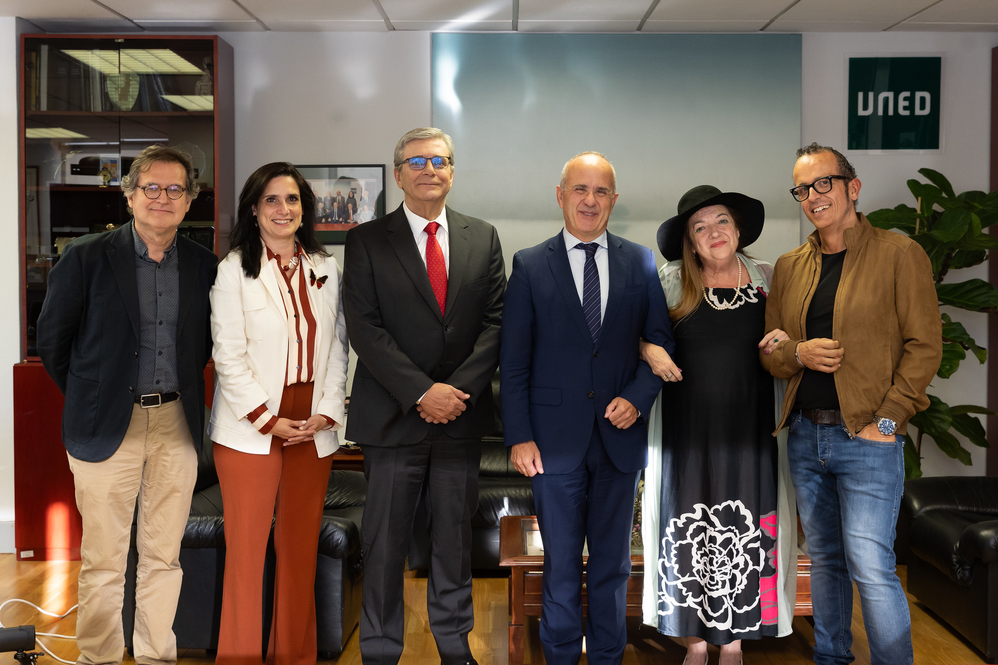 Los representantes de las cuatro universidades en la UNED