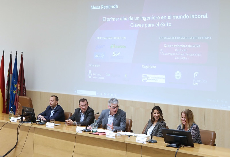 osé A. Esteban Villullas, Responsable de Coordinación, ACOR; Ignacio Requejo, Specialist Recruiment, AVL; Julián Pérez, UVa; Nagore Rubio Terradillos, Atracción y Selección de Talento, IBERDROLA; y Nuria Herrera Pérez, Directora de Contratación, MICHELIN