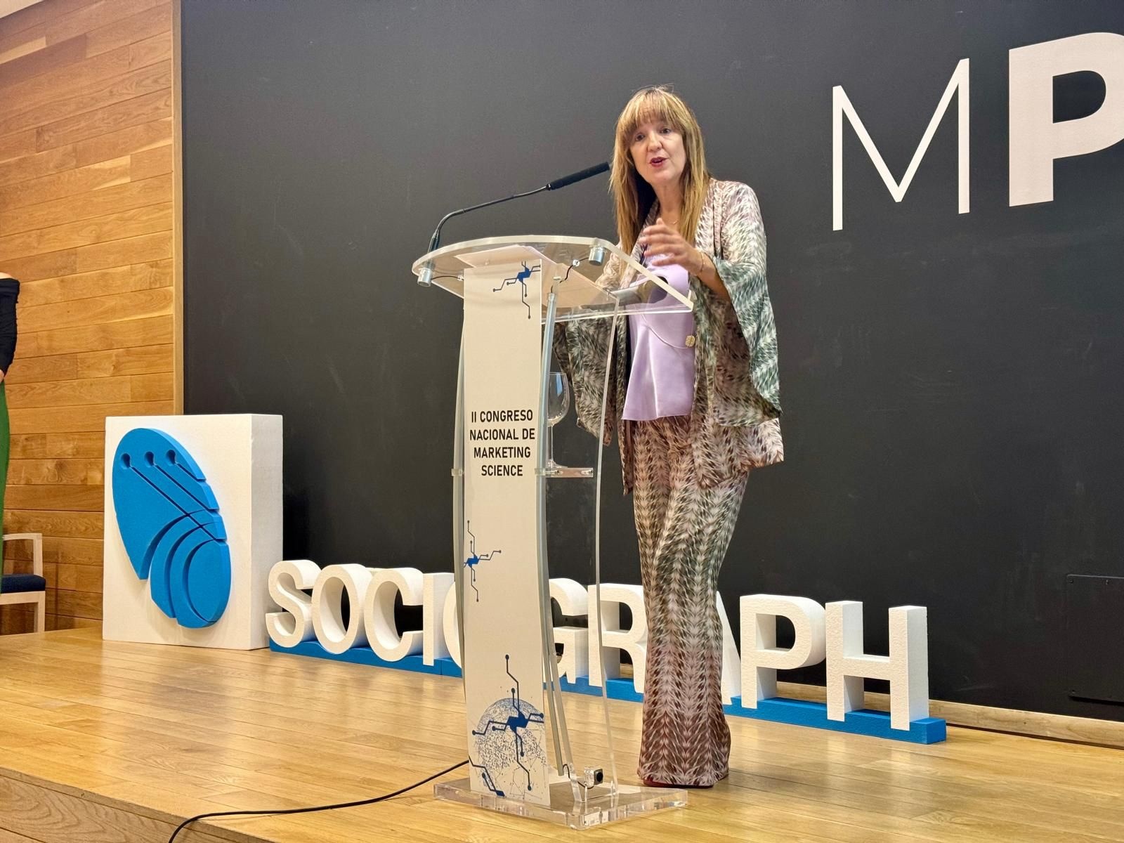 María Ángeles Pérez Rueda, delegada del rector de la UVa para la Transferencia de Conocimiento durante el acto de bienvenida