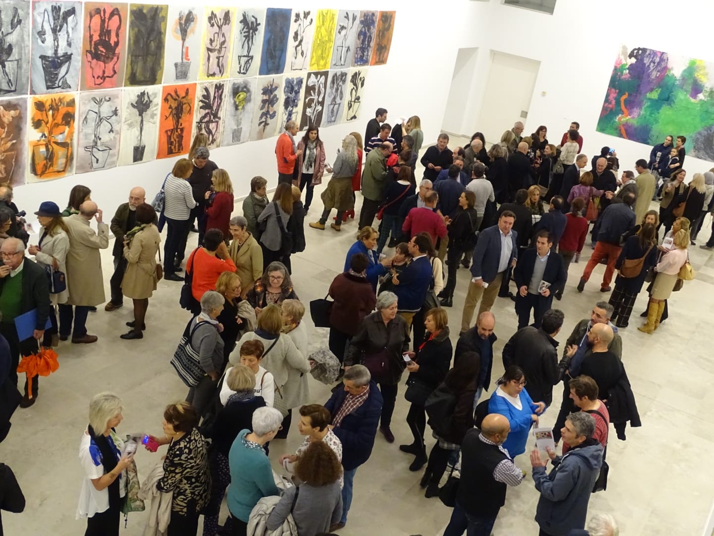Official opening of the exhibition, in the Patio Herreriano