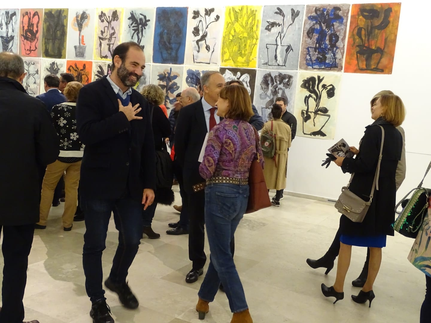 Official opening of the exhibition, in the Patio Herreriano