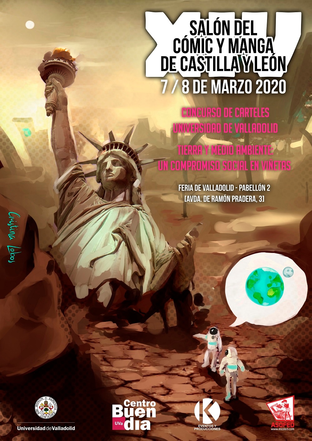 Cartel ganador del concurso "Tierra y Medio Ambiente: un compromiso social en Viñetas", cuyo autora es Cristina Lobos Martín