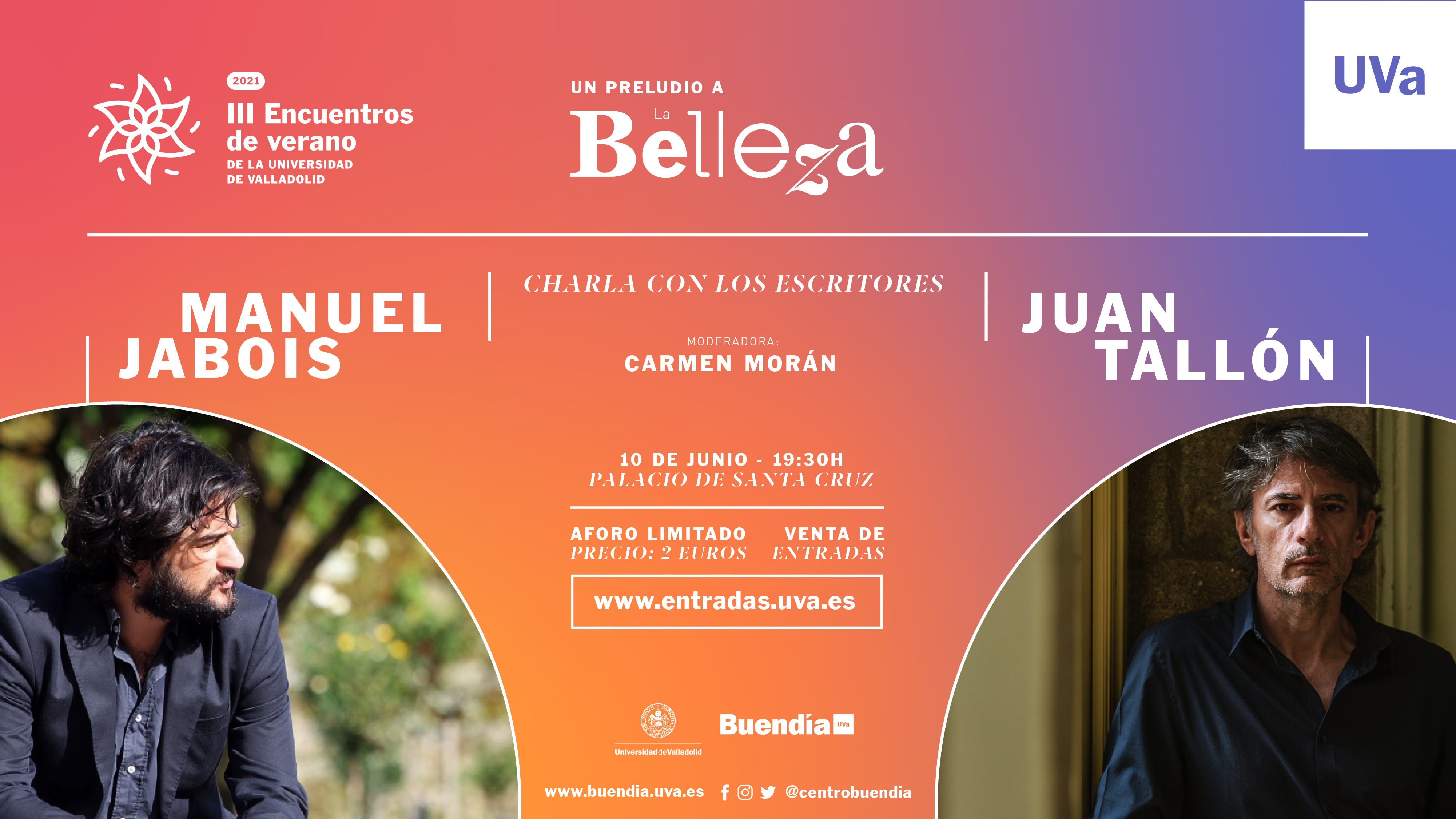 Cartel de la conferencia de Juan Tallón y Manuel Jabois