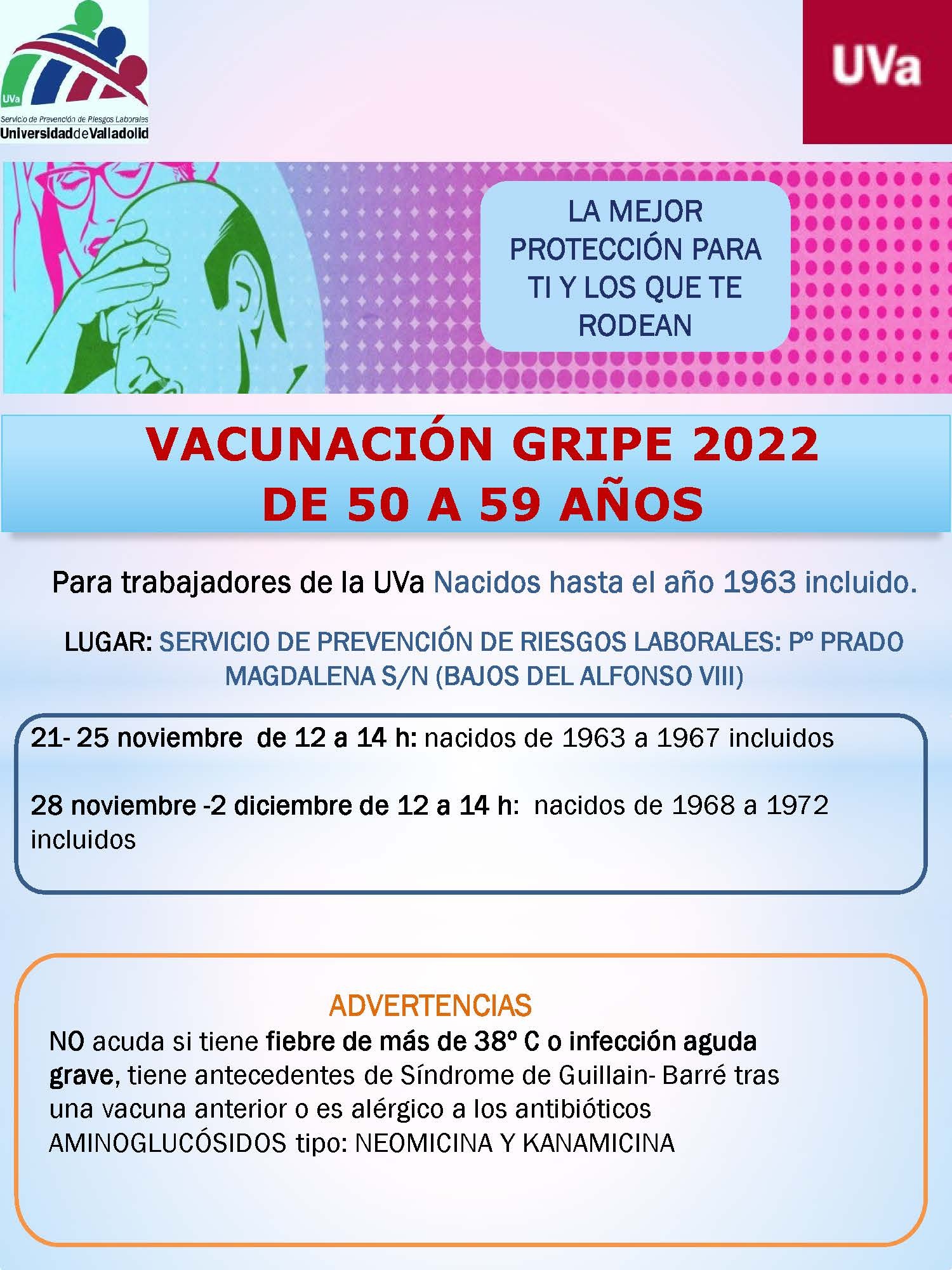 Vacuanción de 50 a 59 años en Valladolid