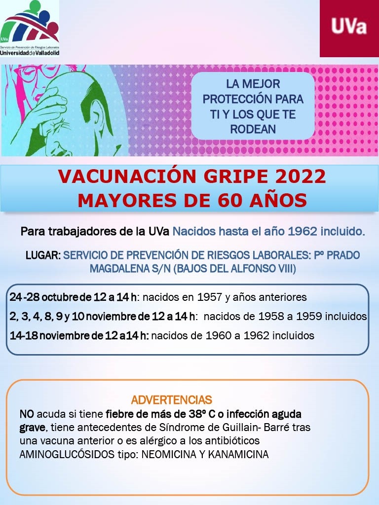 Vacunación mayores de 60 años en Valladolid