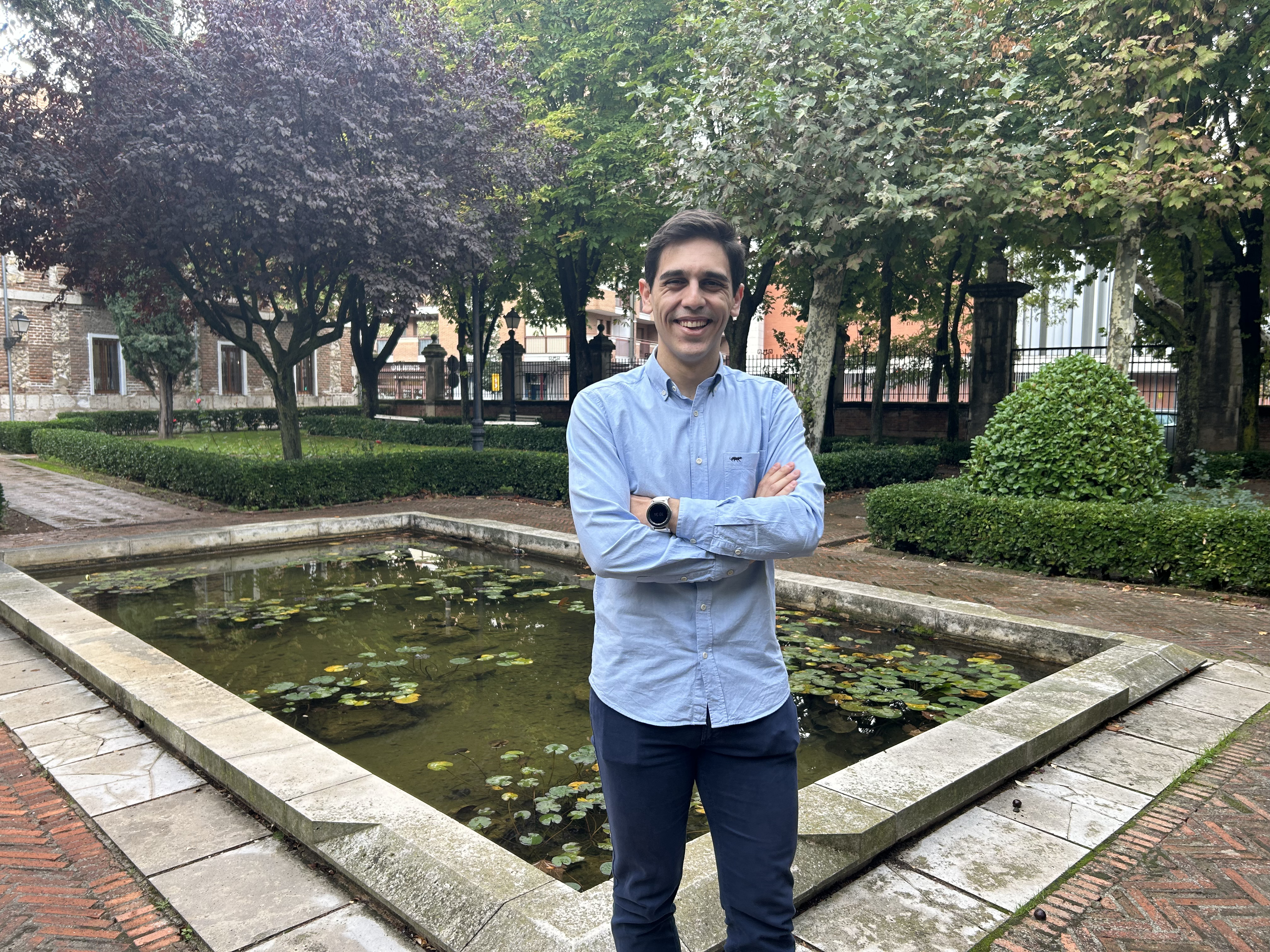 Damián Rubio Negueruela, en su visita al Palacio de Santa Cruz