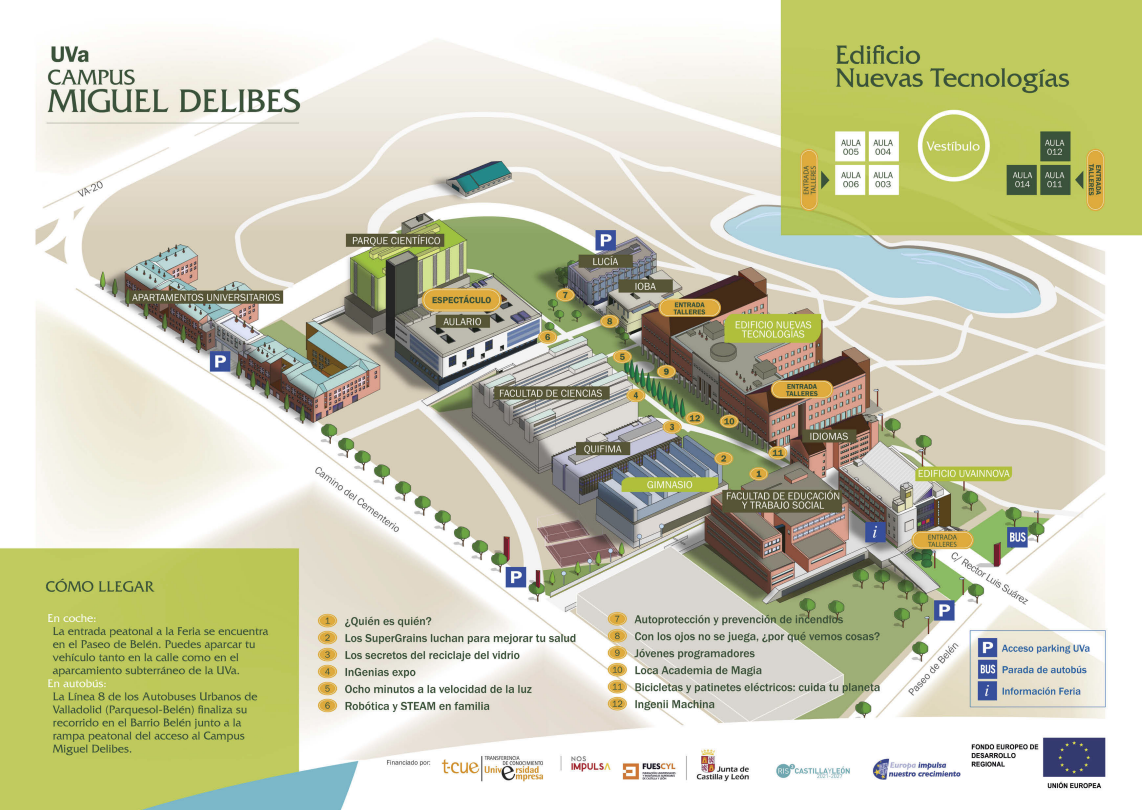Plano del Campus Miguel Delibes