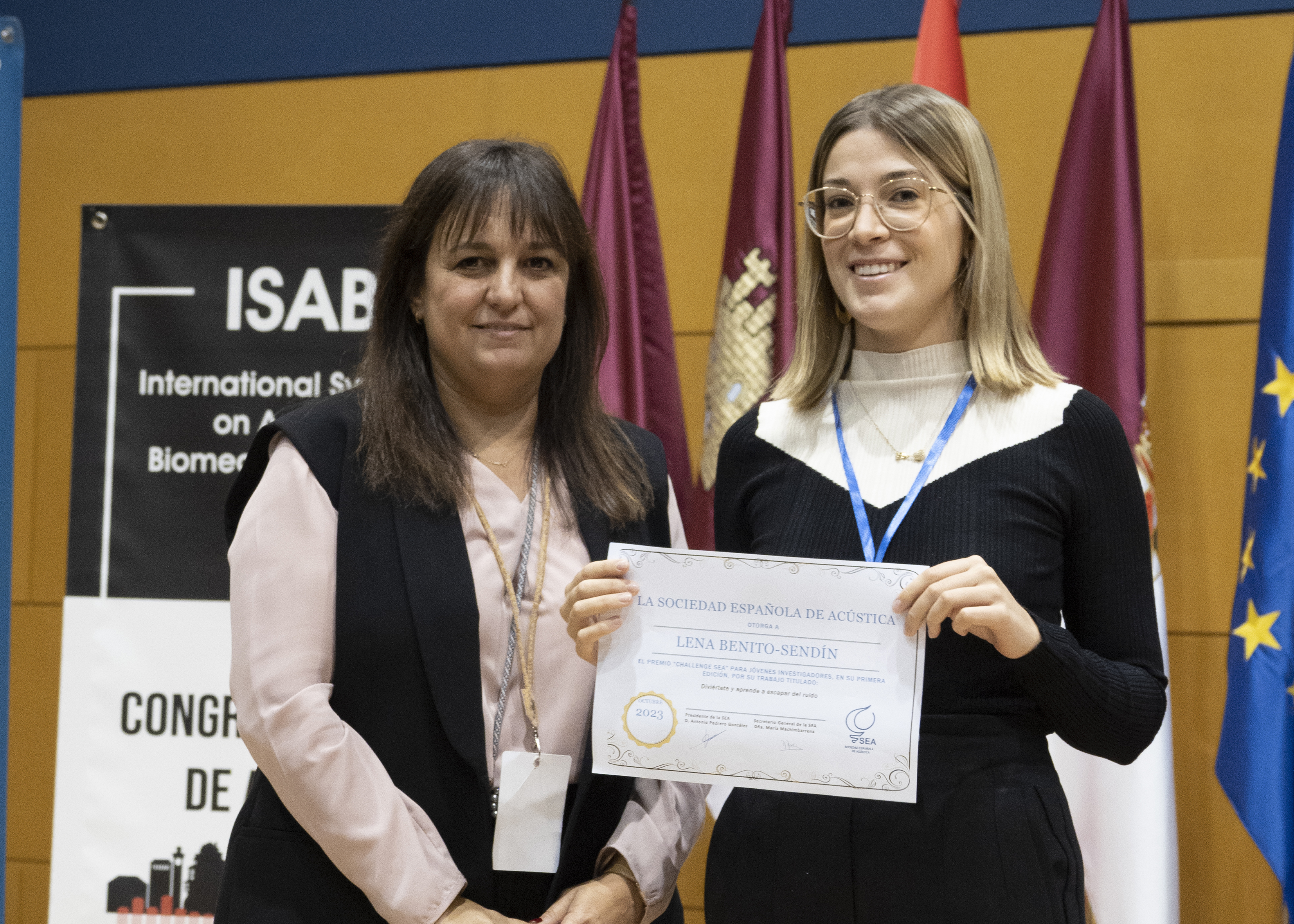 Lena Benito-Sendín, egresada de la UVa, gana el Premio Challenge SEA de la Sociedad Española de Acústica