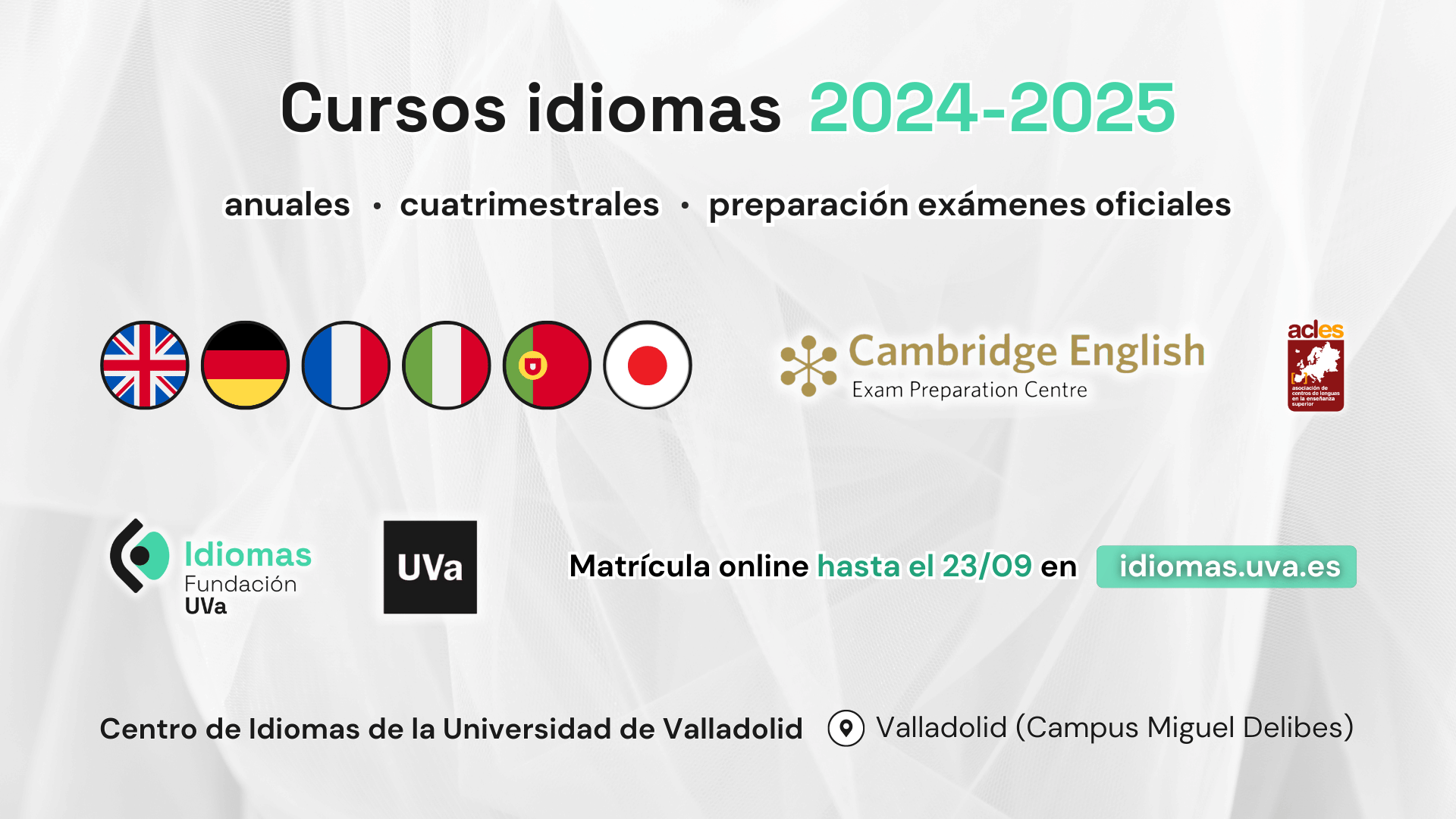 El Centro de Idiomas oferta cursos de idiomas cuatrimestrales y anuales