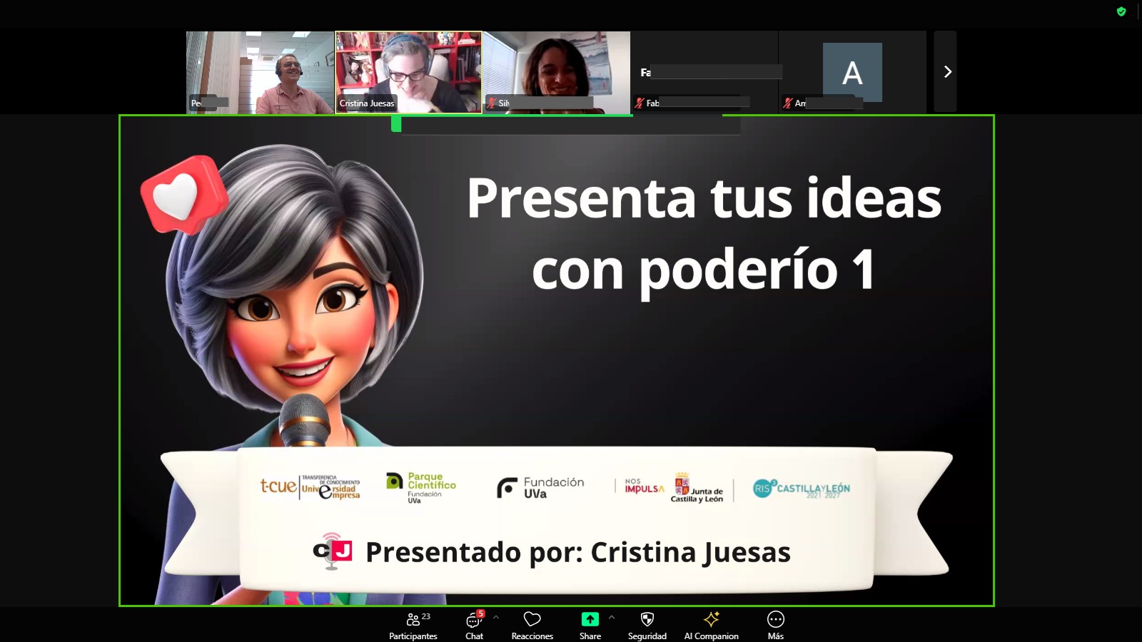Asistentes al taller sobre comunicación del UVaEmprende Summer 2025