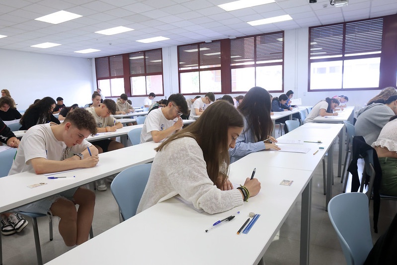 Estudiantes en la PAU de junio del pasado año