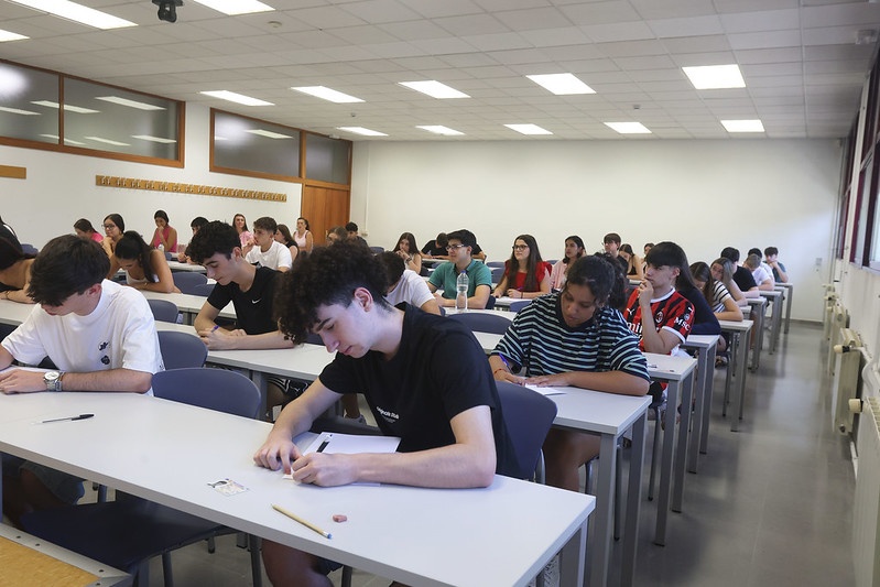 Alumnos durante la PAU celebrada los días 1, 2 y 3 de julio
