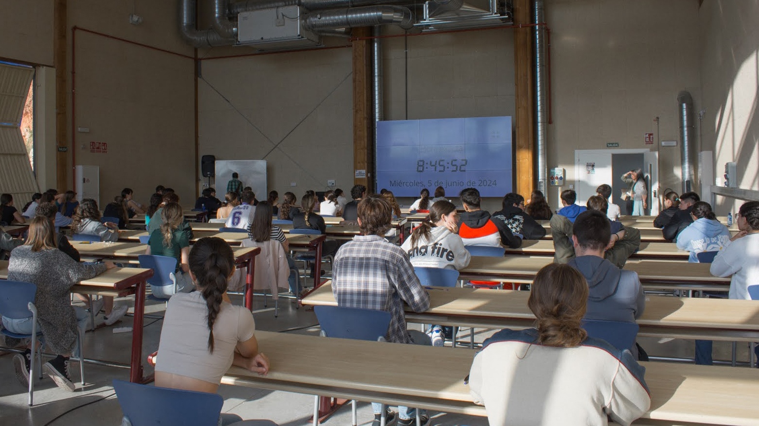 Alumnos de EBAU en una de las sedes del Campus de Soria