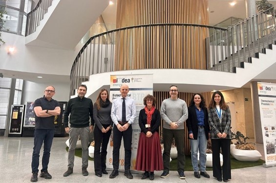 Reunión de lanzamiento del proyecto WAVE celebrada en IMDEA Energía (Madrid). (Fuente: IMDEA Energía). Dra. Cristina González Fernández, del ISP-UVa, tercera por la izquierda.