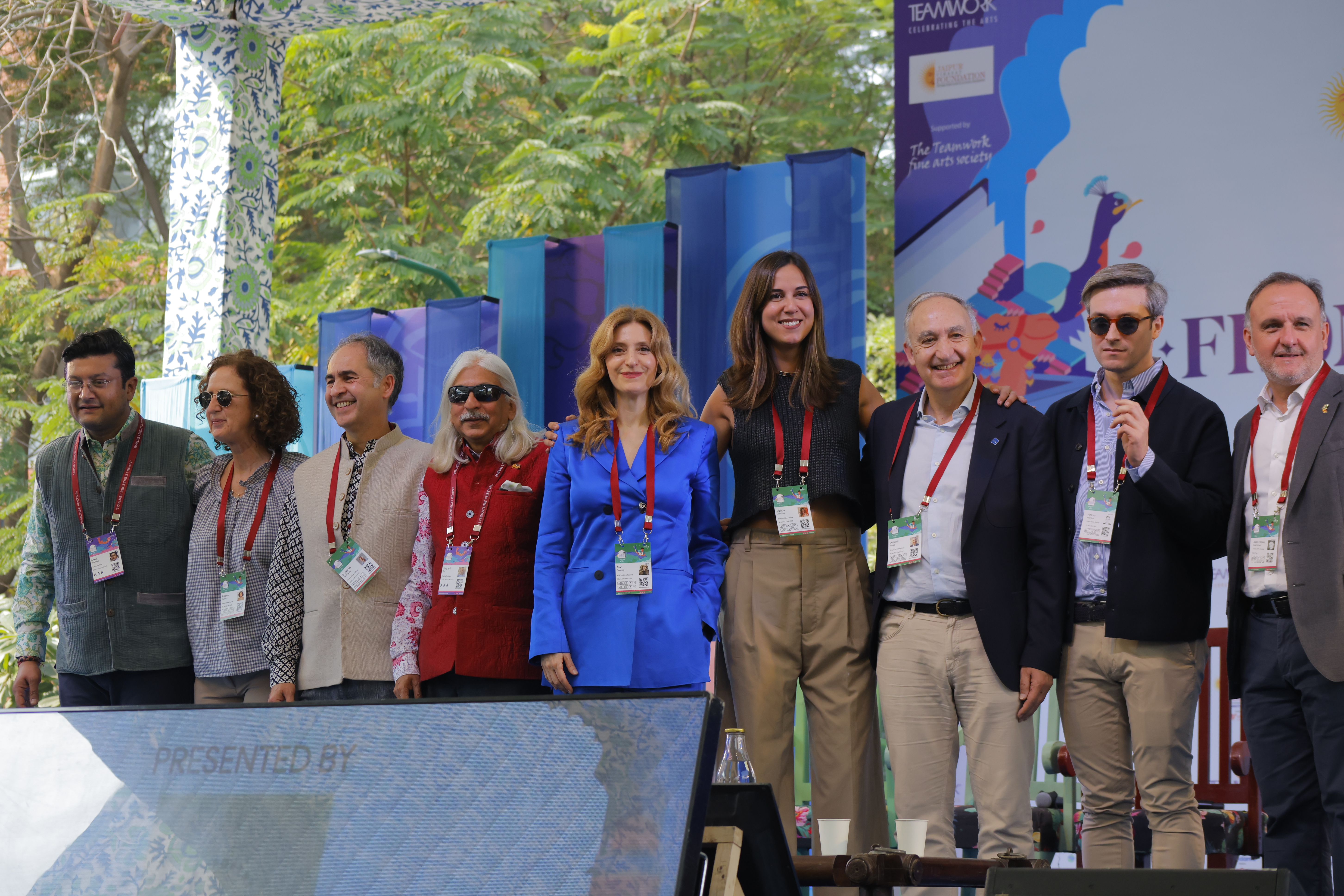 Delegación vallisoletana en la presentación del Festival de Literatura de Jaipur