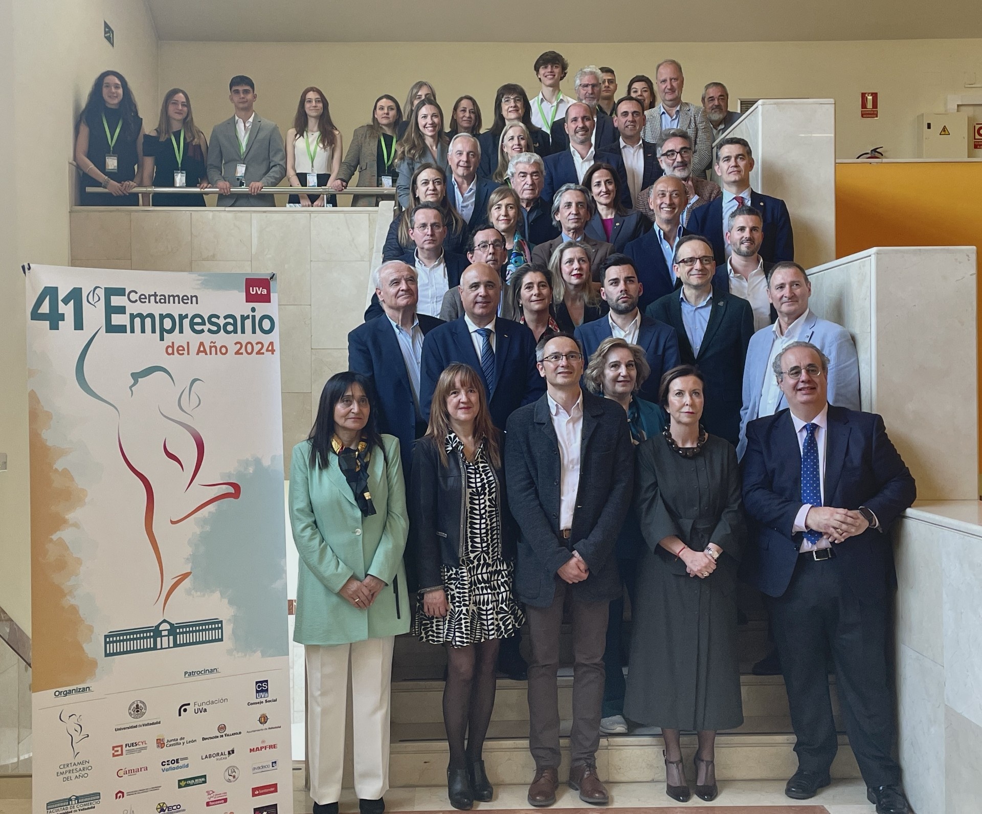 Foto de familia del jurado del XLI 'Certamen Empresario del Año' de la Universidad de Valladolid