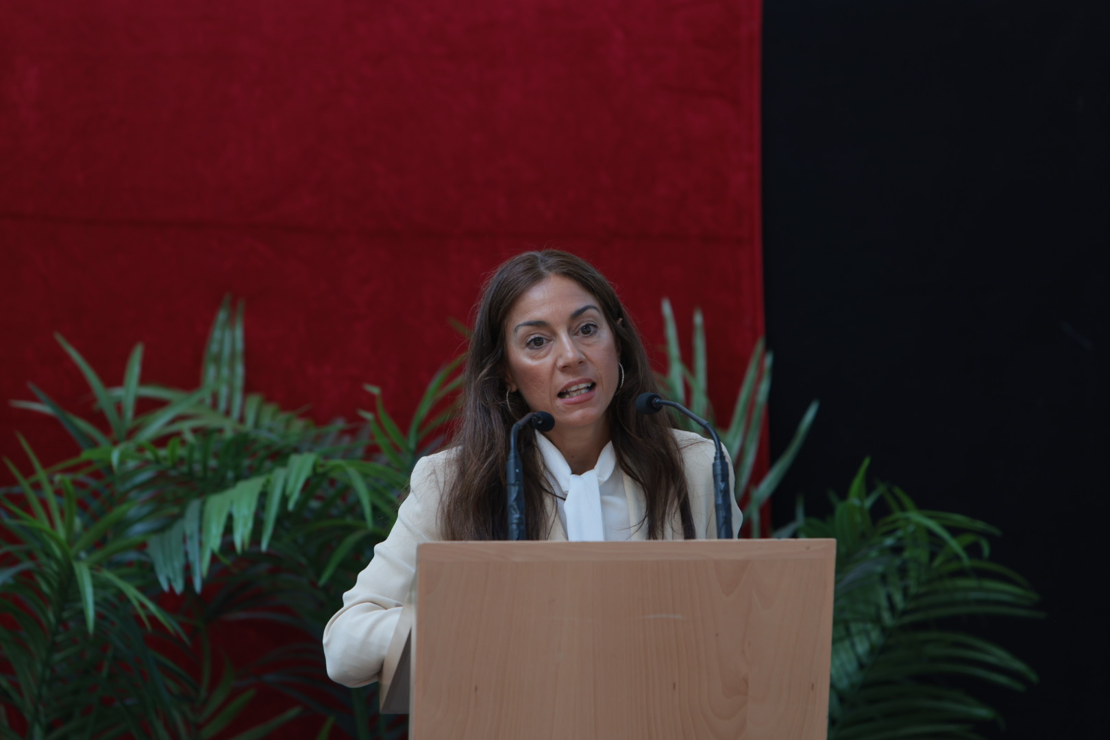 Rebeca San José, vicerrectora de Comunicación, Cultura y Deporte de la UVa, durante su intervención