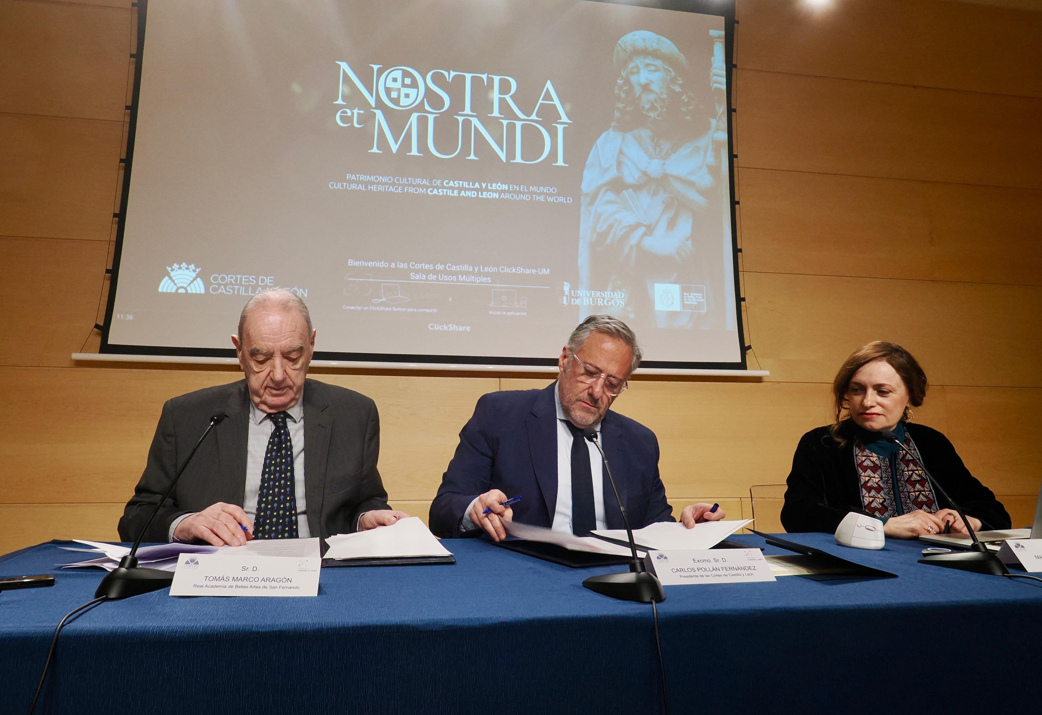 Presentación del proyecto Nostra et Mundi en las Cortes de Castilla y León