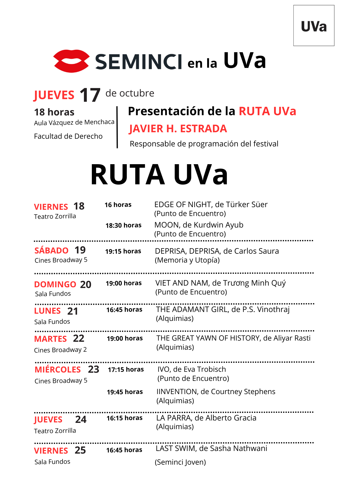 Itinerario Ruta UVa