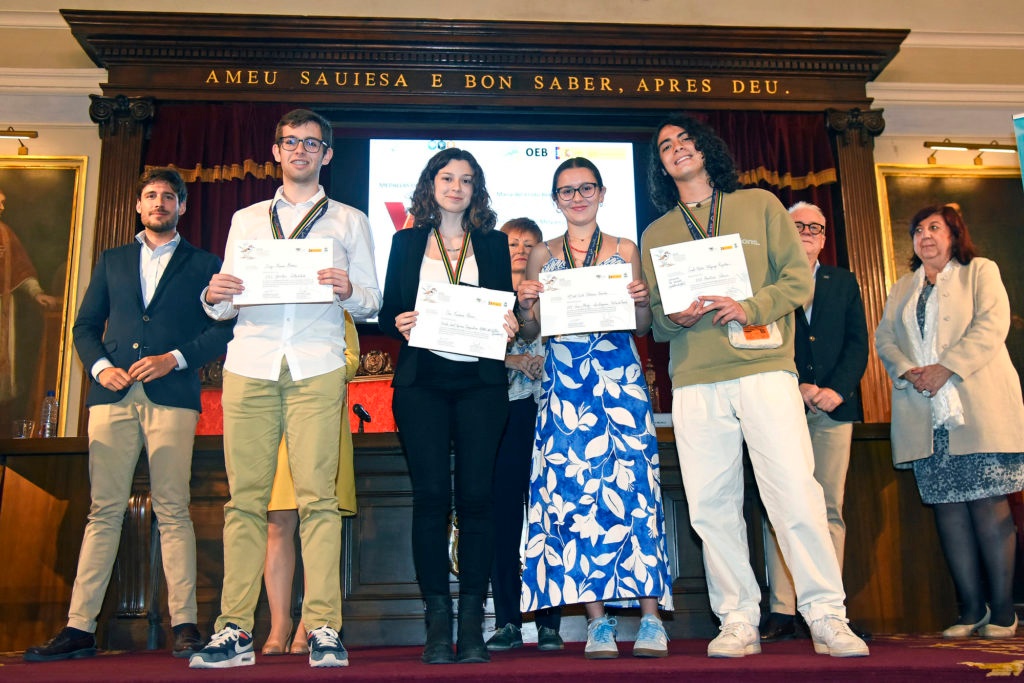 Los cuatro alumnos que representarán a España en la la XVII Olimpiada Iberoamericana de Biología.