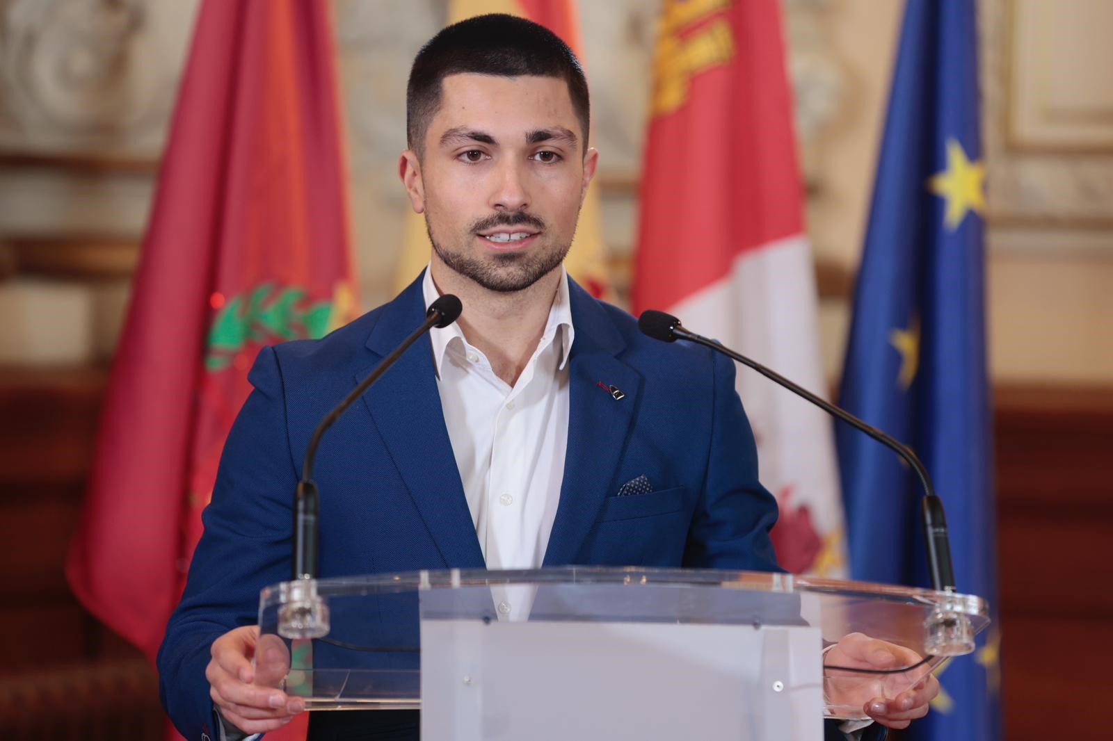 Pablo Aguado, durante su exposición en la entrega de los premios