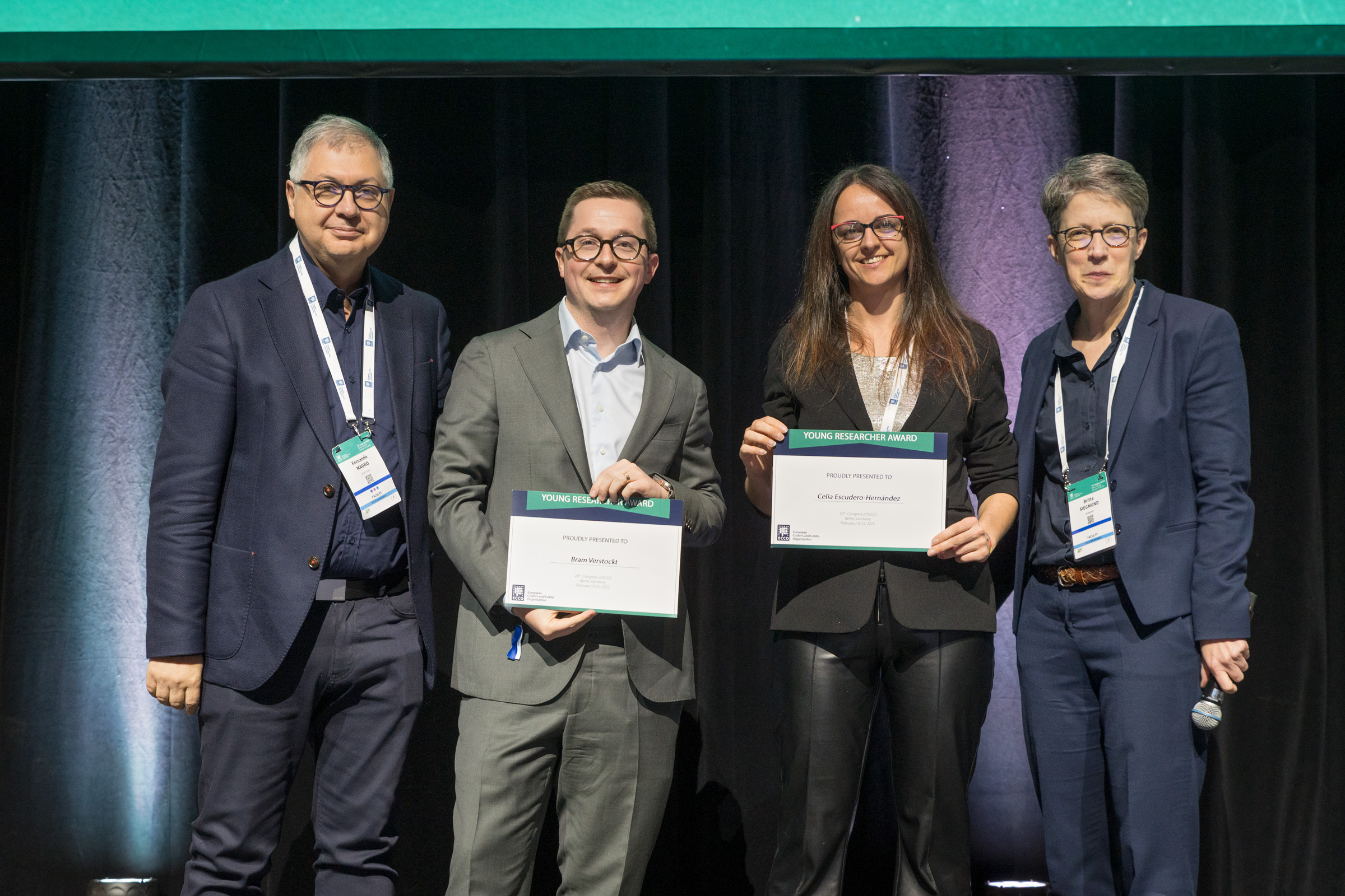 Celia Escudero Herández, tras recibir el Premio a Jovenes Investigadores de la ECCO