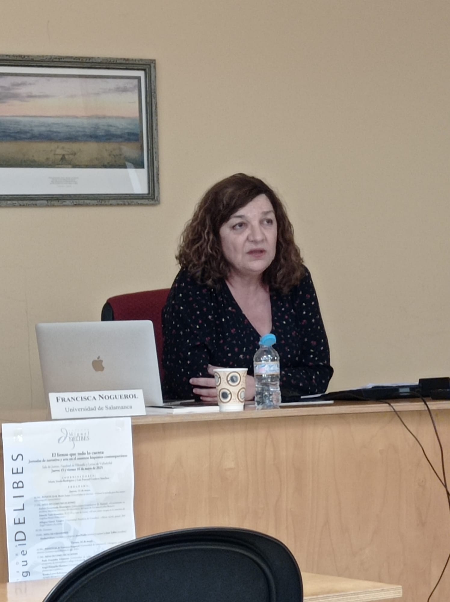Francisca Noguerol, profesora de la Universidad de Salamanca, durante su intervención en la segunda conferencia plenaria