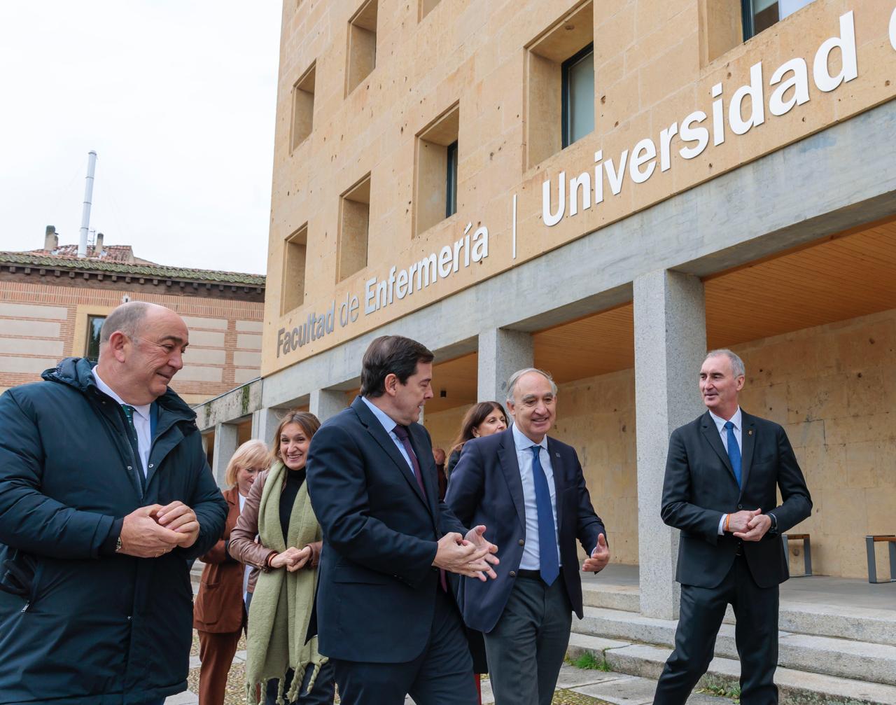 El presidente de la Junta visita la nueva Facultad de Enfermería-Sede Segovia de la UVa
