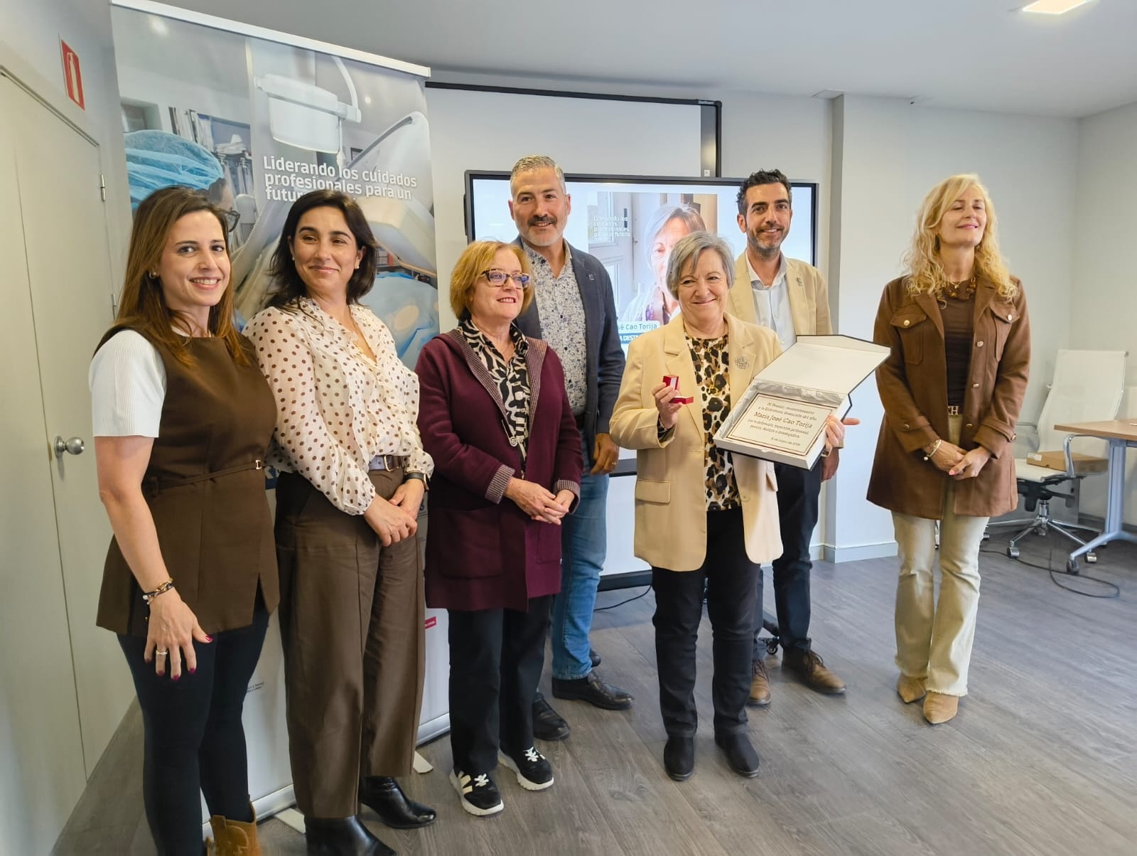 Durante el acto de entrega del premio que tuvo lugar el 6 de mayo en el Colegio de Enfermería de Valladolid