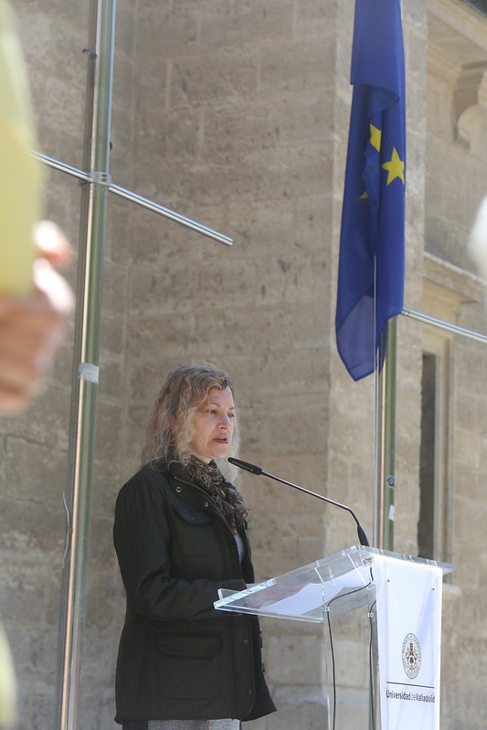Intervención de la profesora ucraniana Viktoriia Komarystavik