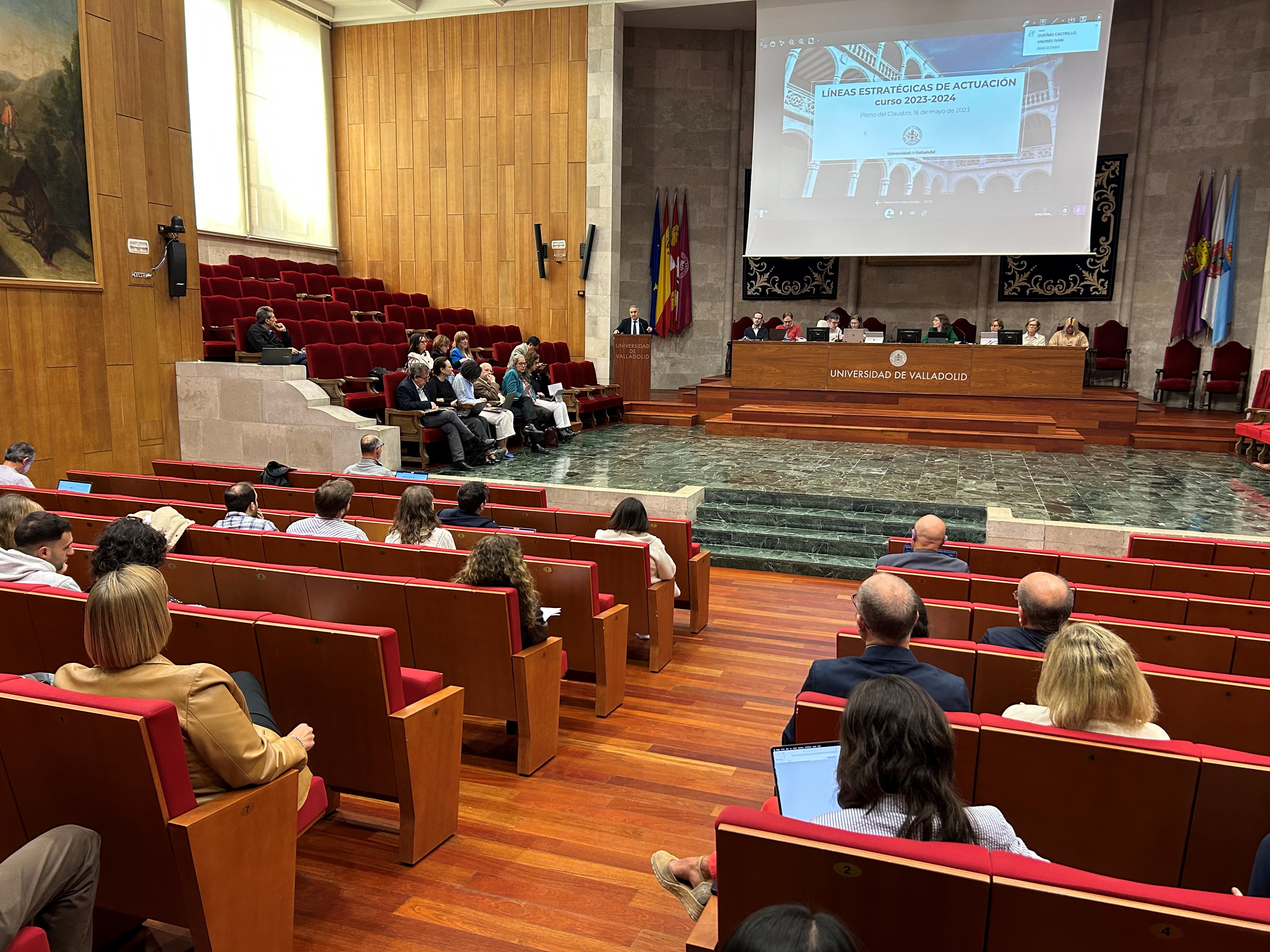 El Pleno del Claustro aprueba las líneas estratégicas de actuación de la UVa para el curso 2023-2024