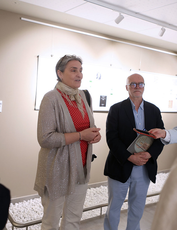 Marita Hernández, durante la presentación de la exposición del Museo de Aantomía de la UVa en el MUVa