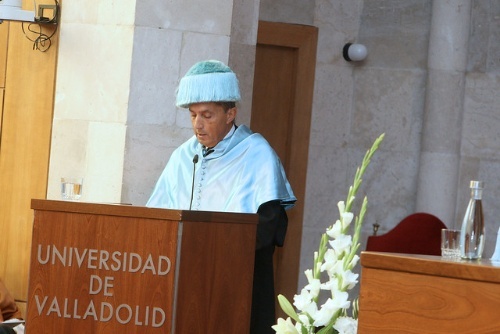 Germán Delibes durante la lección inaugural