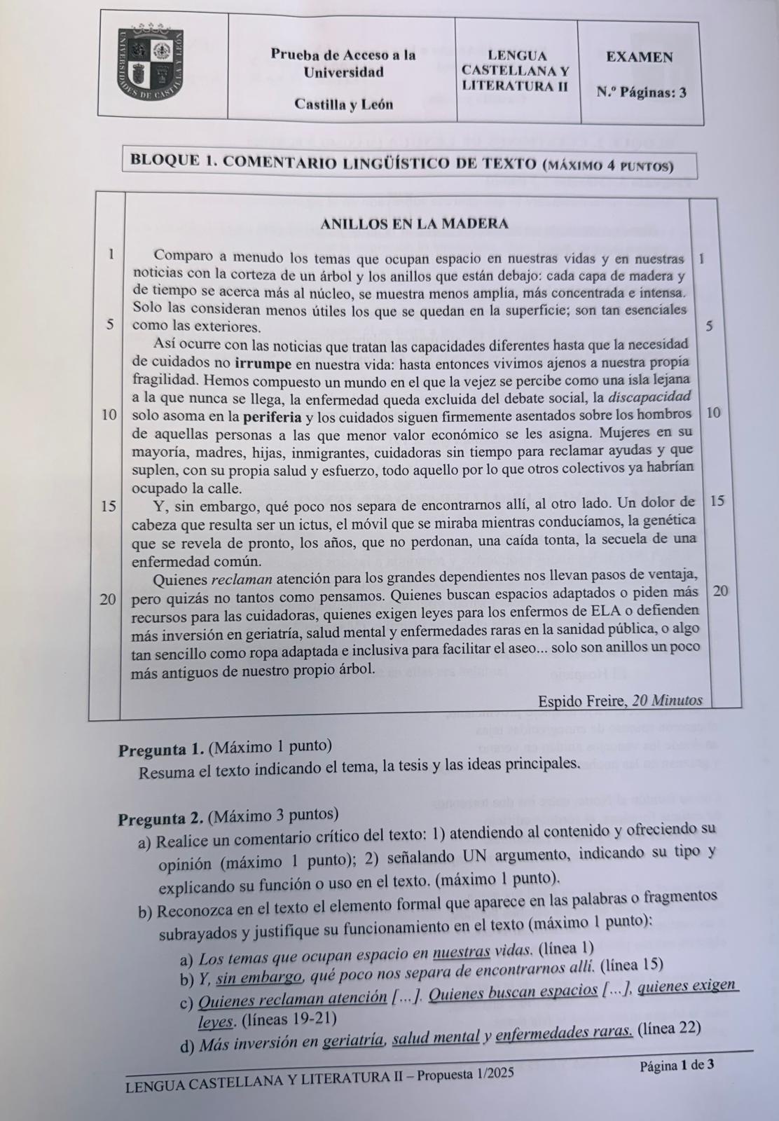La convocatoria extraordinaria de la PAU ha comenzado con el examen de Lengua y Literatura II