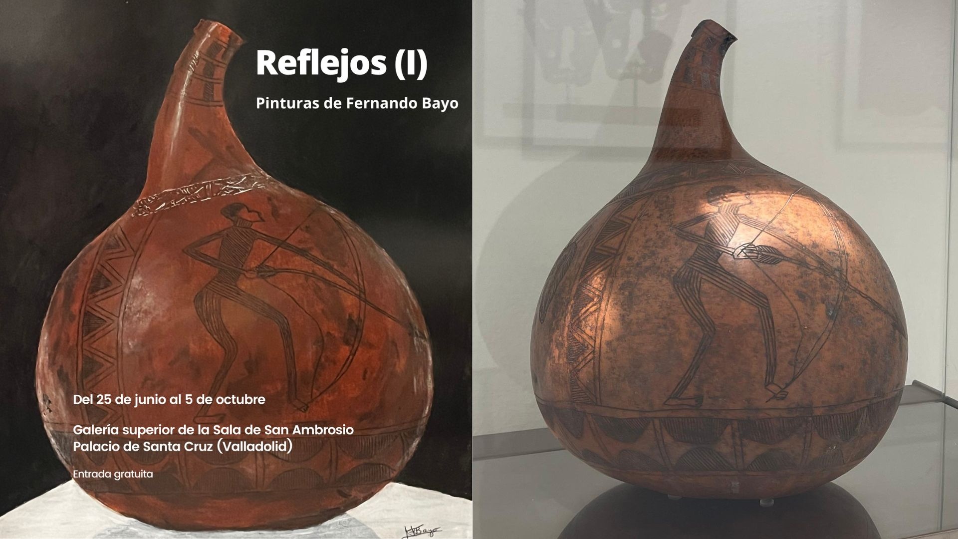 En la exposición los visitantes podrán enfrentar la pintura y el elemento original