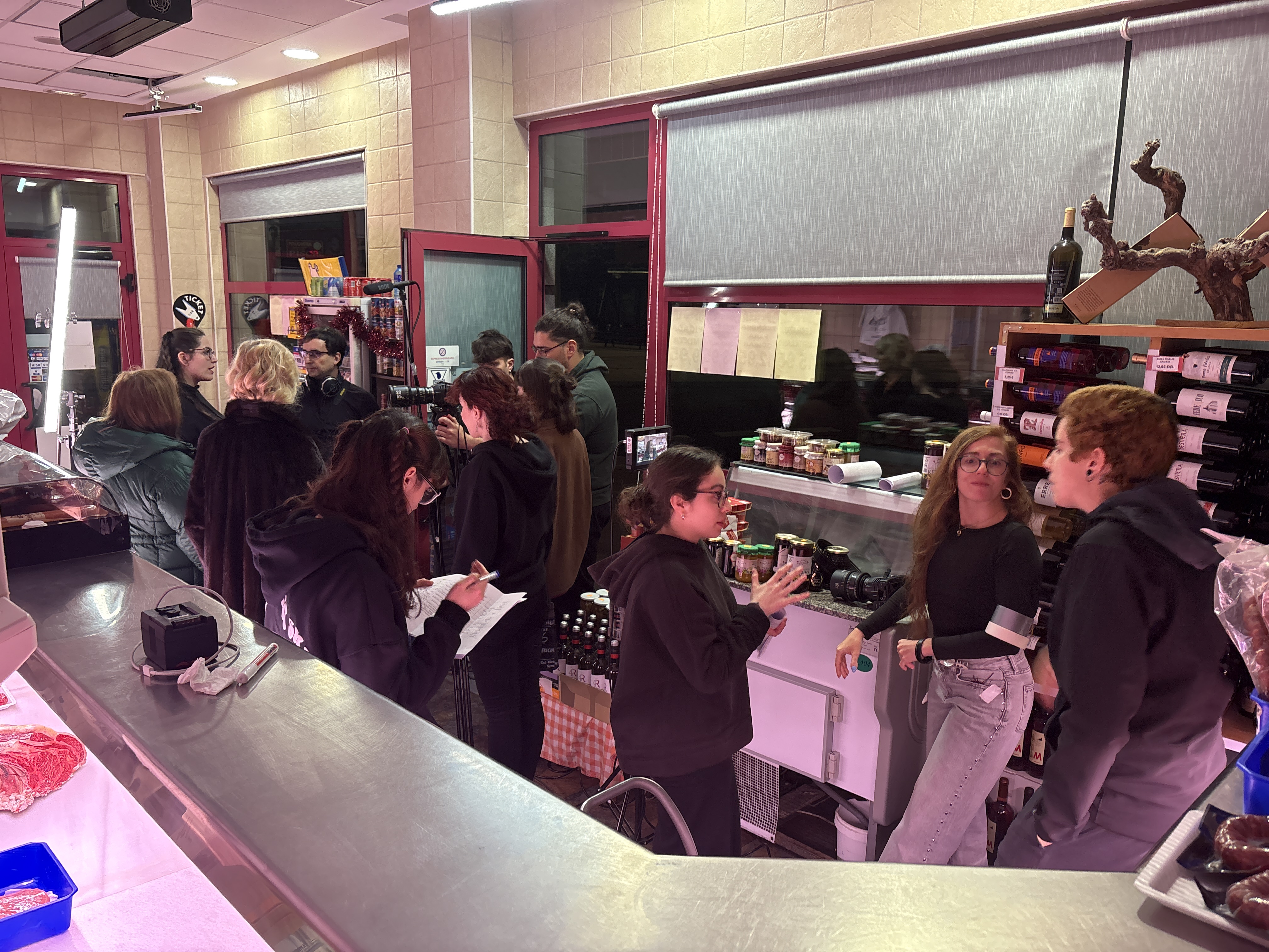 Imágenes de la grabación del cortometraje ‘Costillar y chuletilla’