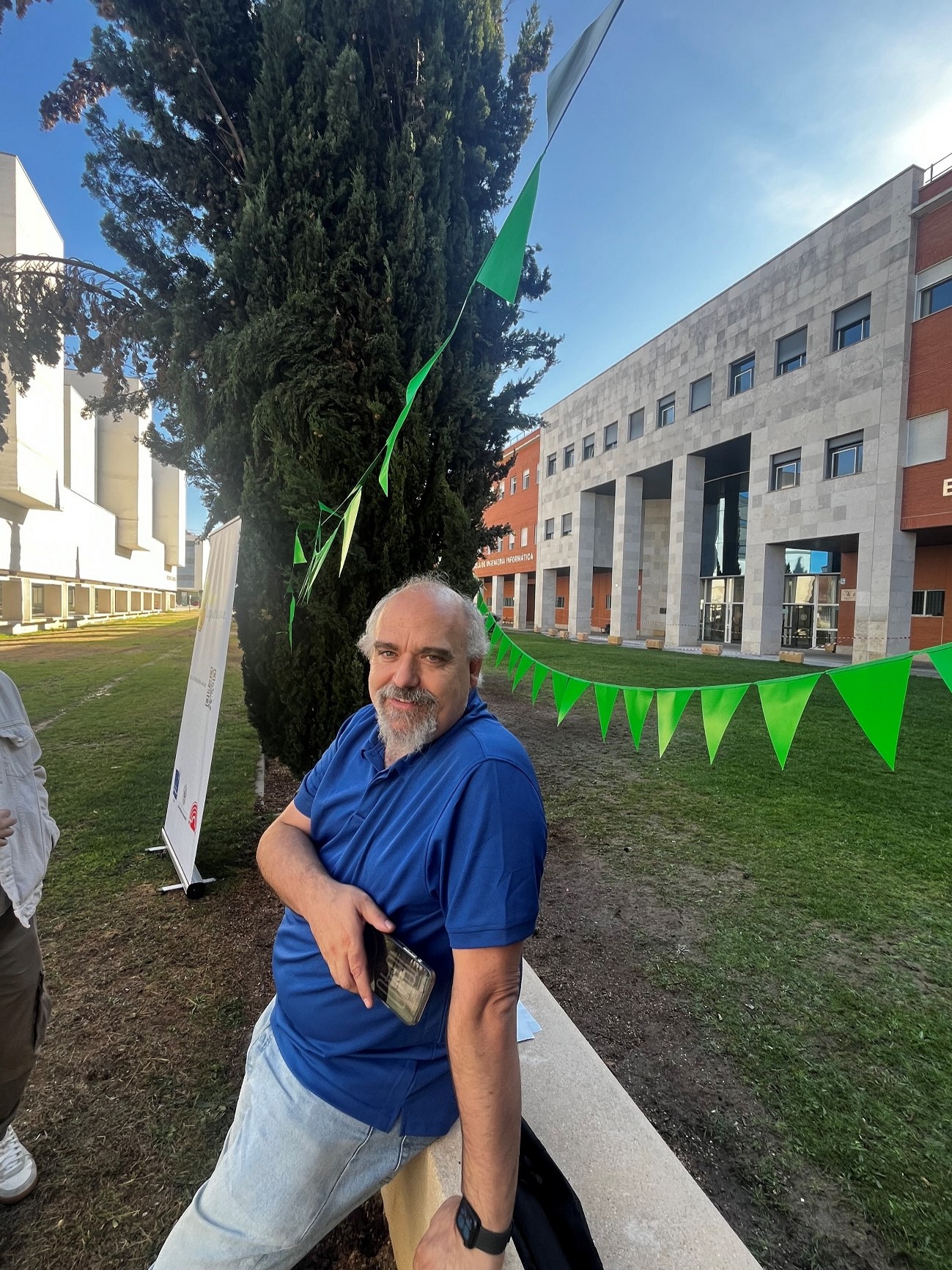 Joaquín Adiego, uno de los coordinadores, en el Campus  Miguel Delibes durante la actividad
