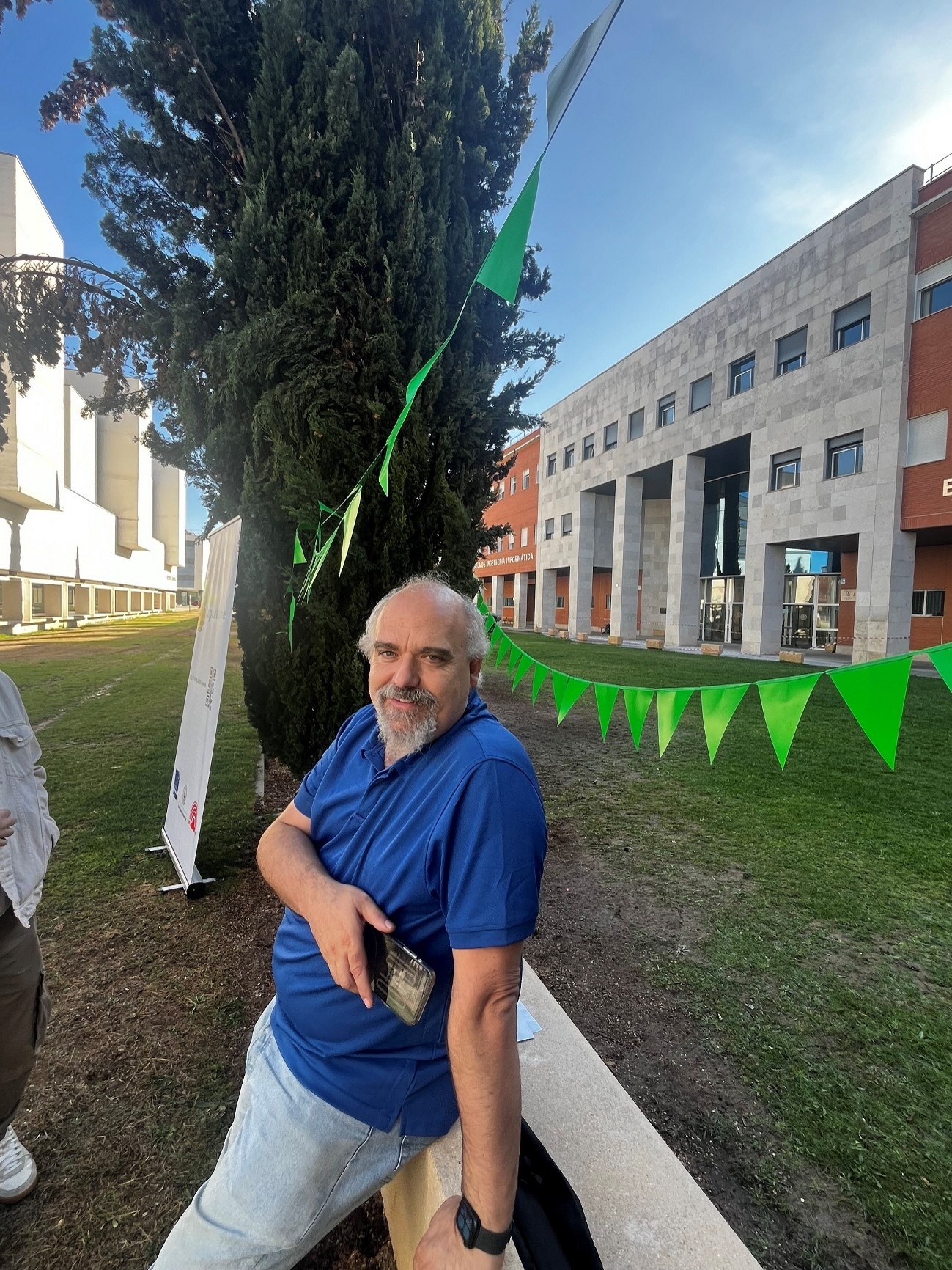 Joaquín Adiego, uno de los coordinadores, en el Campus Miguel Delibes durante la actividad
