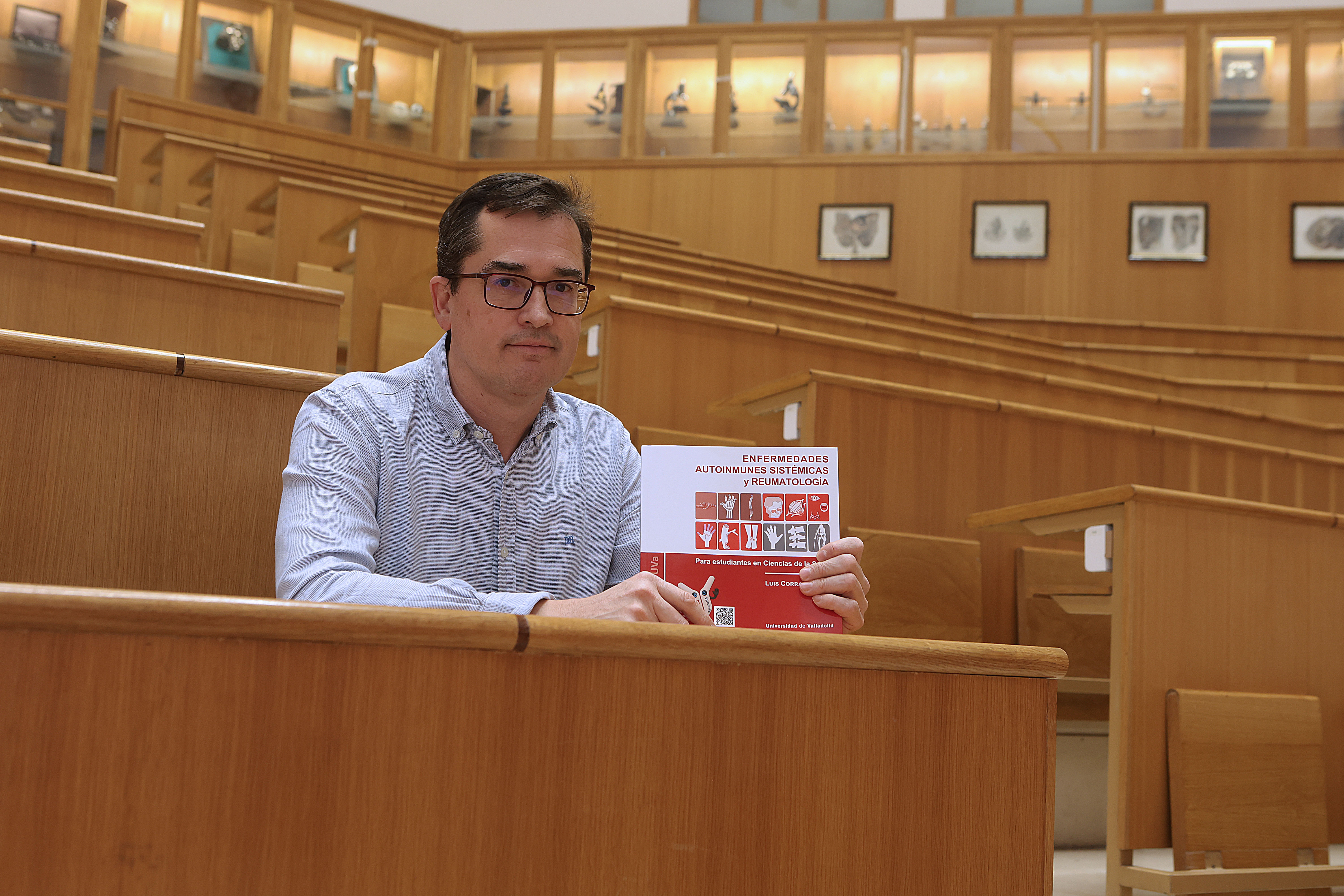 Luis Corral Gudino, en el anfiteatro Ramón López Prieto el Edificio de Ciencias de la Salud de la UVa