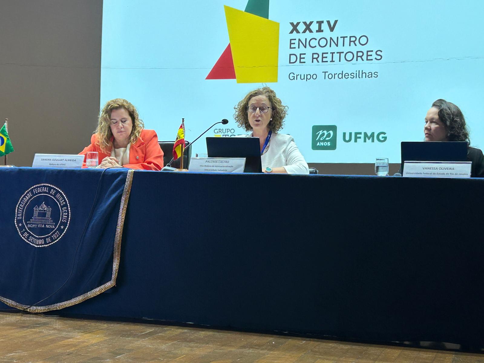 La vicerrectora de Internacionalización de la UVa, Paloma Castro, durante la Asamblea General como Secretaria Ejecutiva