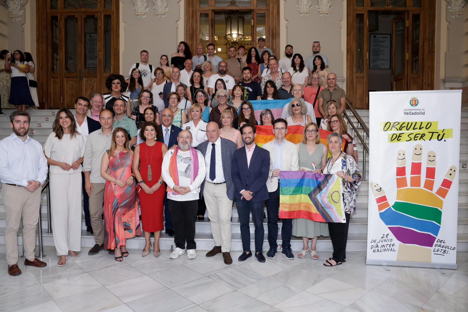 Participantes en el acto institucional celebrado esta mañana en el Salón de Recepciones