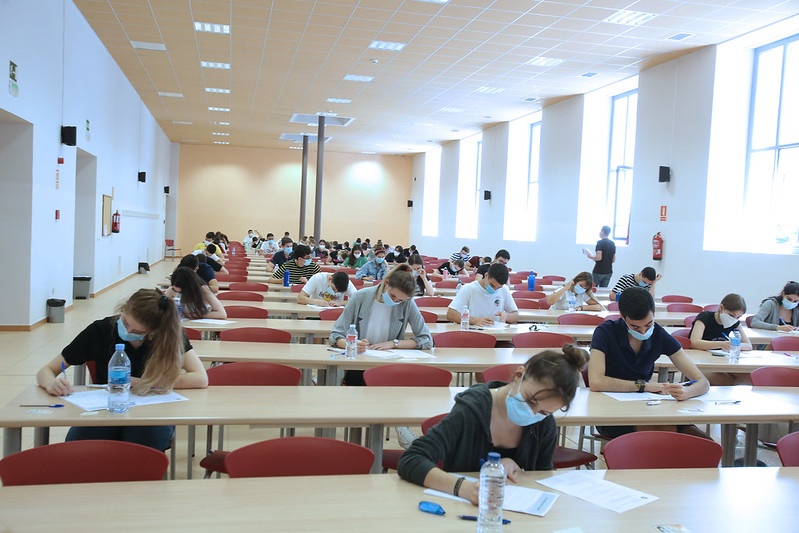 Un momento de las pruebas EBAU en la Universidad de Valladolid