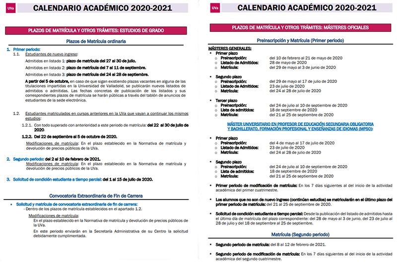 calendario academico