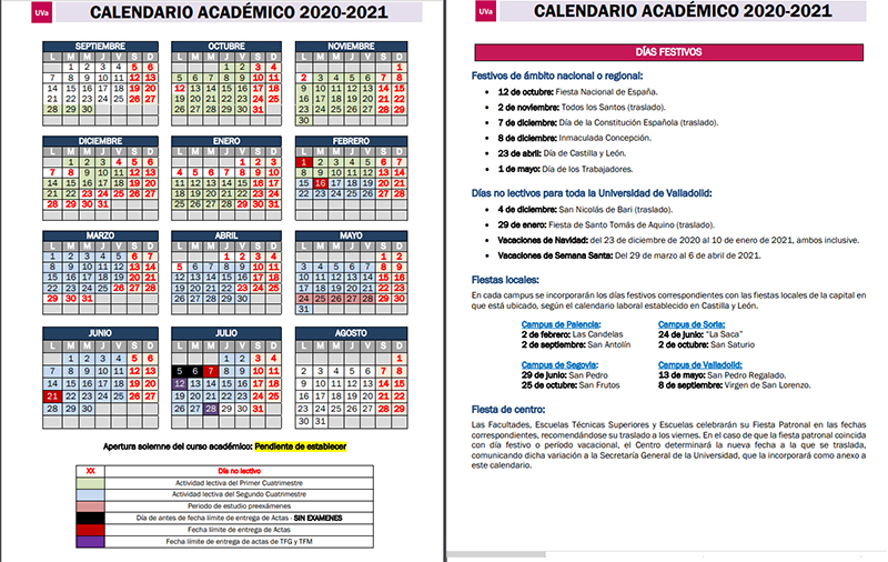 calendario academico