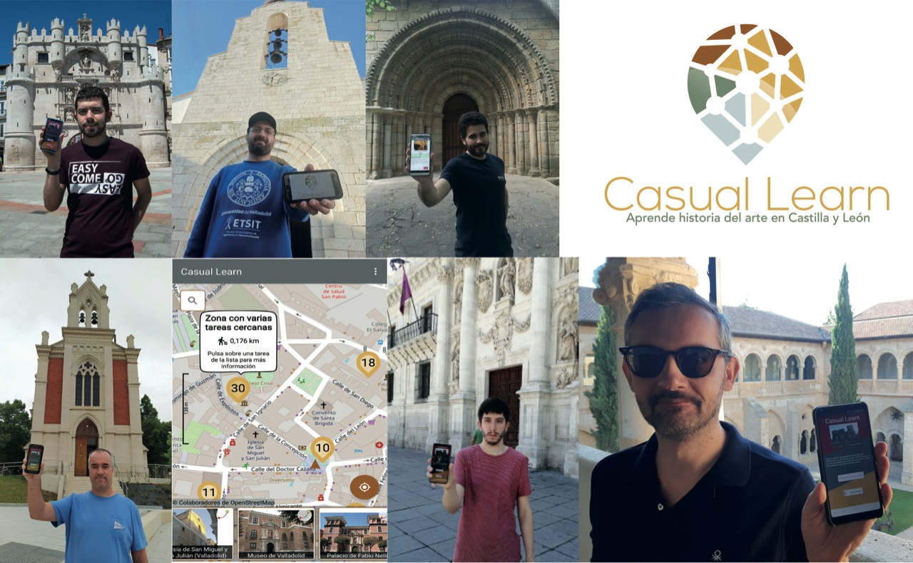 Miembros del Grupo de investigación GSIC/EMIC utilizando la aplicación Casual Learn