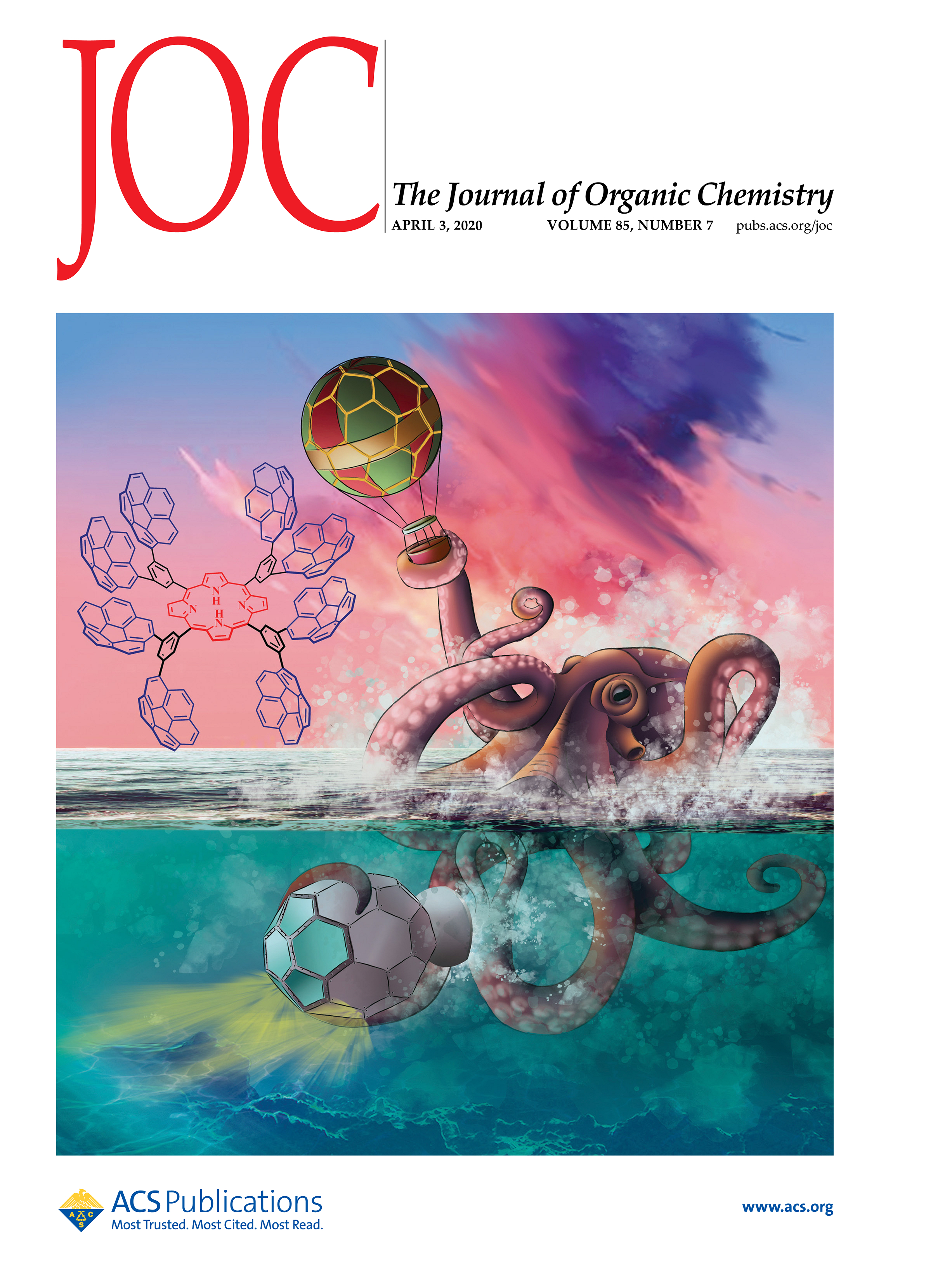 Portada de los investigadores de la UVa en The Journal of Organic Chemistry