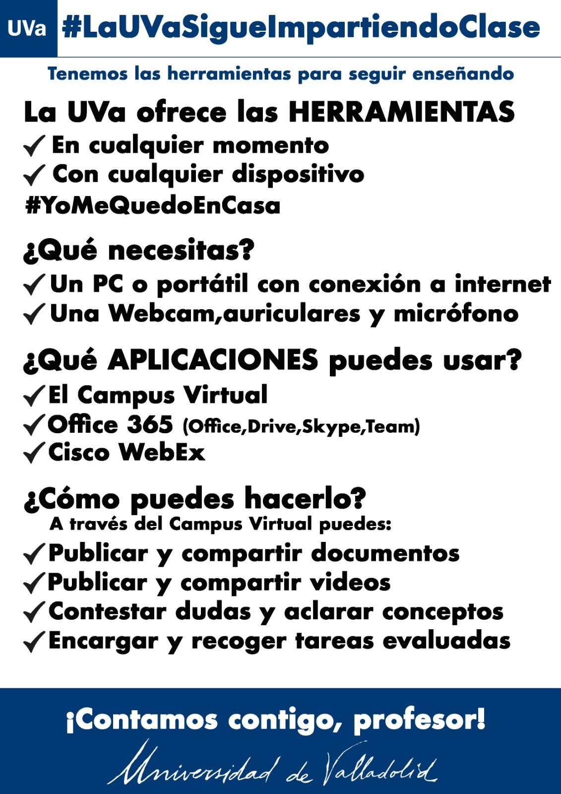 Consejos para los profesores de la UVa