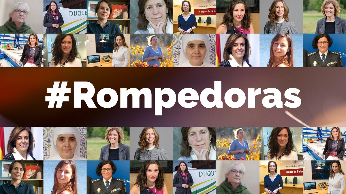 Mosaico con las profesionales que participarán en el evento de Rompedoras de Palencia